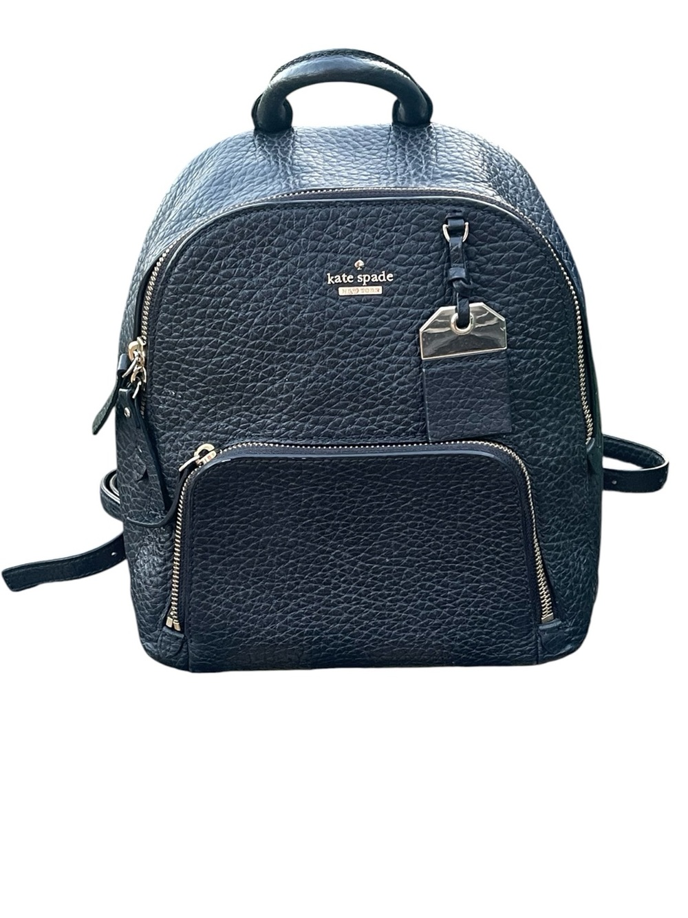 Kate Spade Hudson Large Pebbled Leather Backpack Black